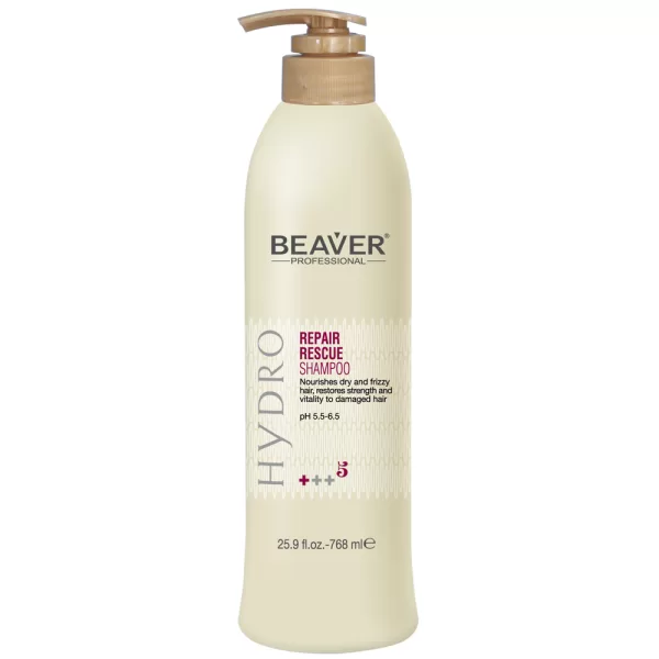 Beaver Professional Hydro Repair Rescue Shampoo, 768 ml pump bottle
